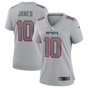 womens nike mac jones gray new england patriots atmosphere 